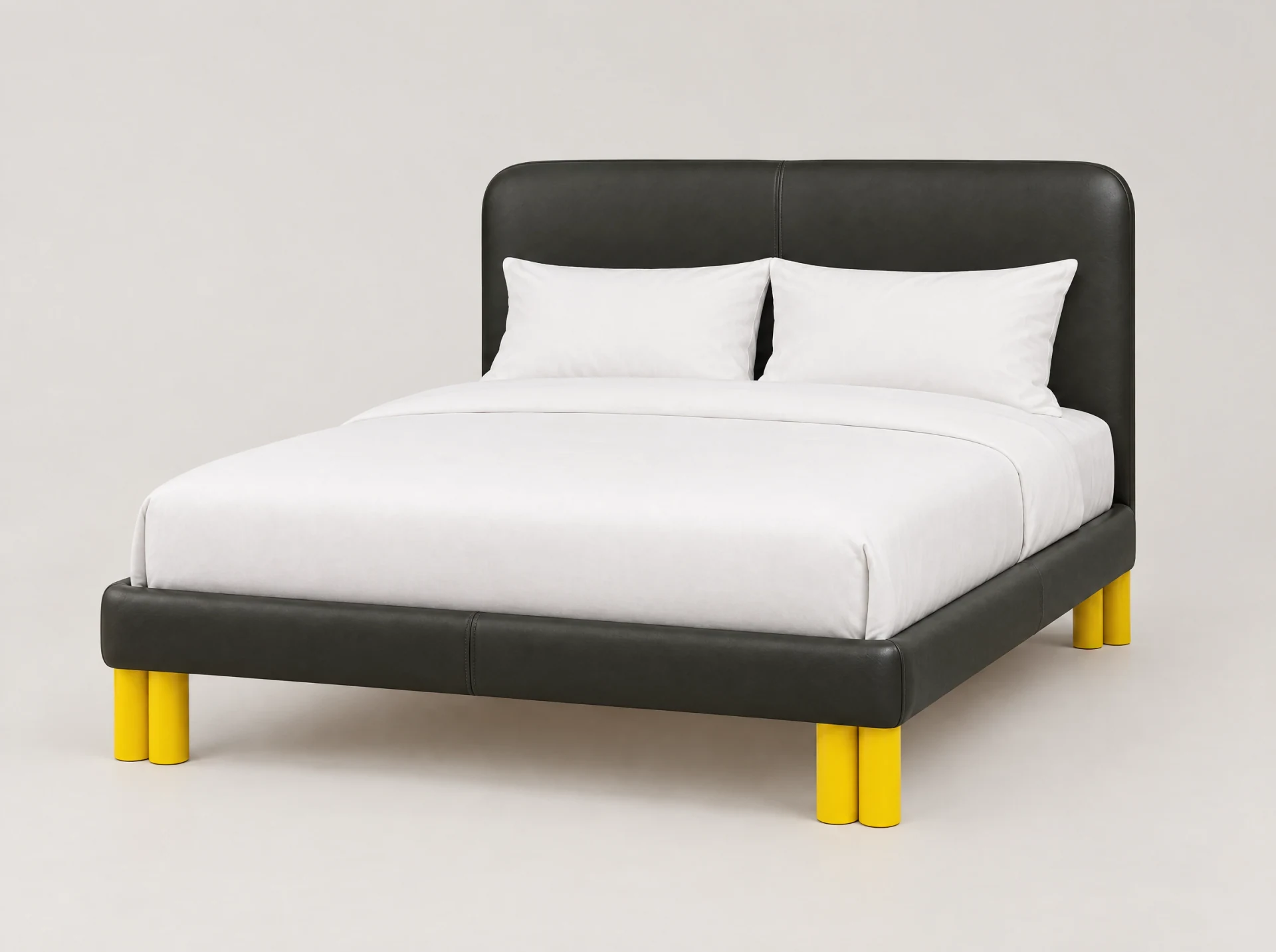 Jasmine Miller Leather & High Gloss Bed