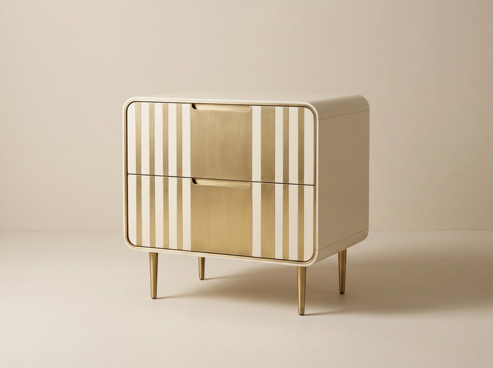 Jasmine Miller Linen & Stripes Bedside Chest