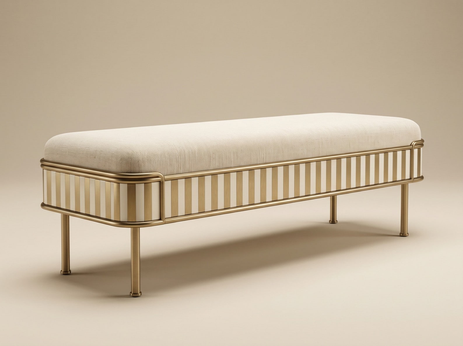 Jasmine Miller Linen & Stripes Bench