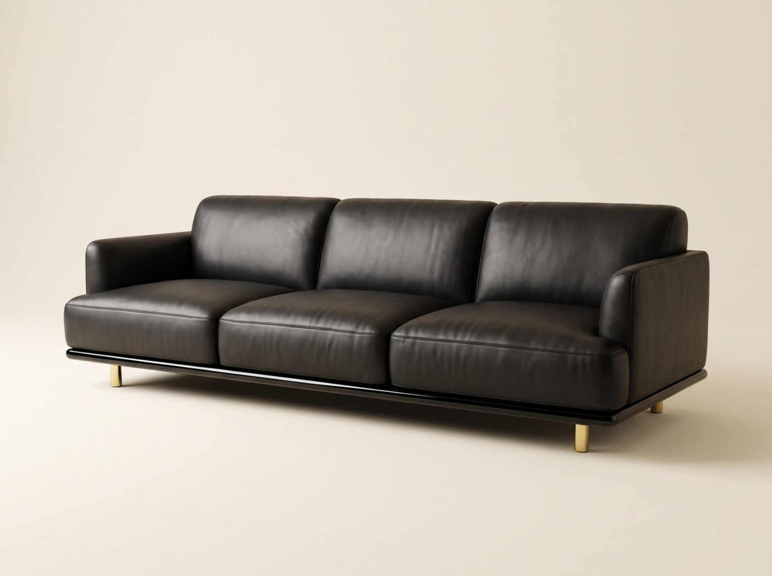 Jasmine Miller Leather & Gloss Sofa