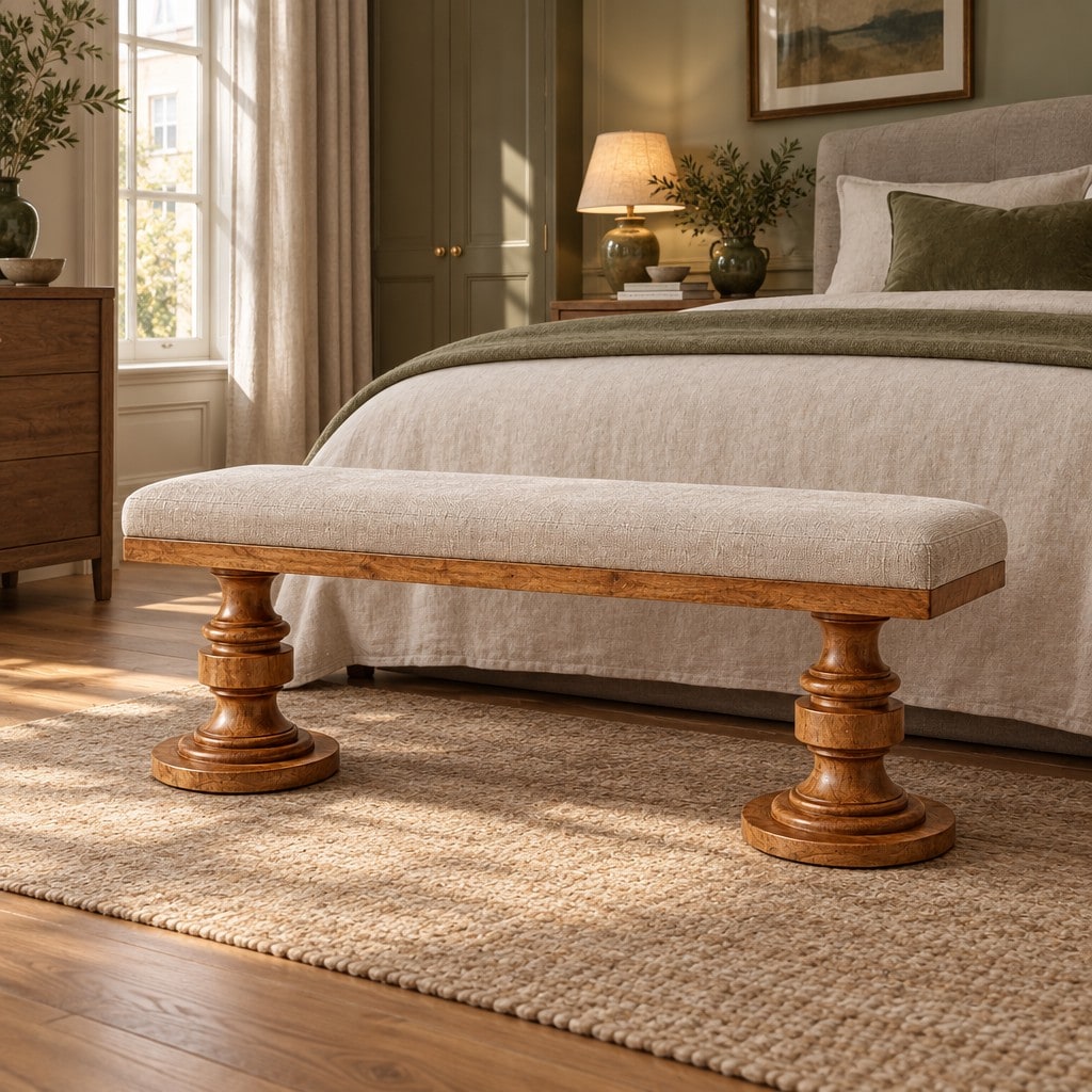 Barney Upholstered Bench in a room