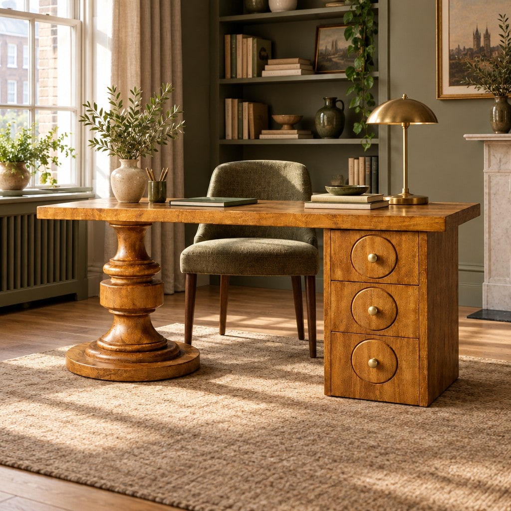 Barney Desk with Storage in a room