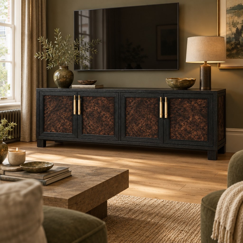 Bakersfield 4-Door Media Unit in a room